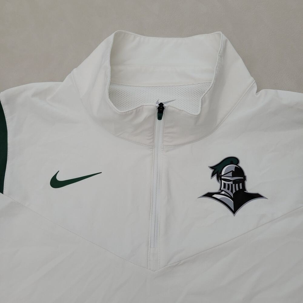 Mens Nike XL White Michigan State Spartans Sideline Lockdown Half Zip Jacket - Picture 2 of 13
